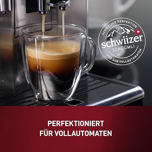Schwiizer Schüümli Crema, 100 Prozent Arabica Kaffeebohnen, aromatisch-intensiv, für Vollautomaten, Stärke 3/5, mittlere Röstung, Rainforest Alliance-zertifiziert, 1kg – Bild 4