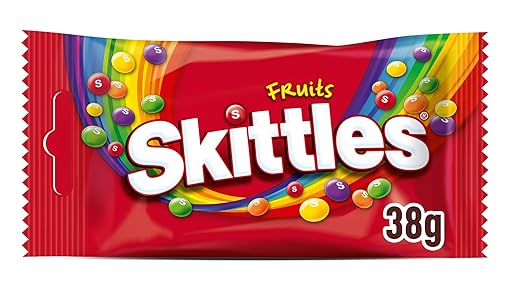 Skittles Crazy Fruits, Fruchtbonbons Großpackung 14 x 38, Kaubonbons mit Fruchtgeschmack, Vegane Snacks (532g) – Bild 2