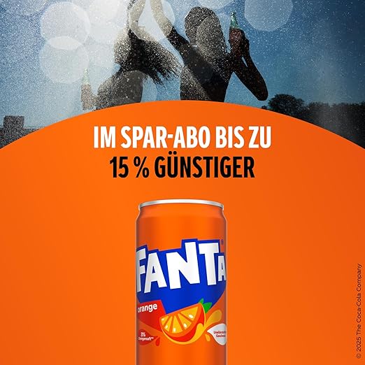 Fanta Orange - fruchtig-spritzige Limonade mit klassischem Orangengeschmack - erfrischendes Softgetränk in Einweg Dosen (24 x 330 ml) – Bild 5