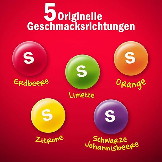 Skittles Crazy Fruits, Fruchtbonbons Großpackung 14 x 38, Kaubonbons mit Fruchtgeschmack, Vegane Snacks (532g) – Bild 4