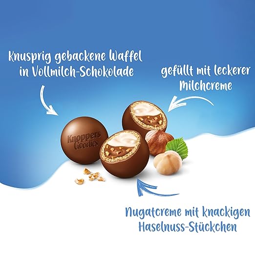 Knoppers Goodies Schoko Bons Knusprige Waffelkugel 23 stk. 180g (3er Pack) – Bild 4