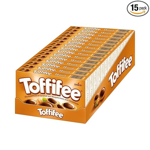 Toffifee – 15 x 125g – Haselnuss in Karamell mit Nougatcreme und Schokolade