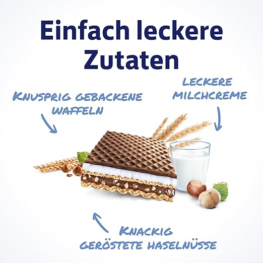 Knoppers – 24 x 25 g – Gefüllte Waffelschnitten mit Milch- und Nougatcreme, Haselnüssen und Kakao – Bild 3